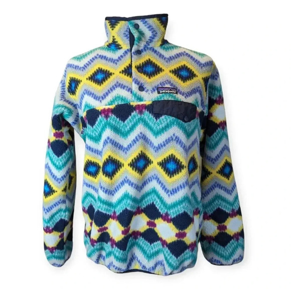 Patagonia Synchilla Snap-T Pullover Sweater Lightweight Timber Twist Size Small - Picture 10 of 12